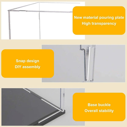 Recogwood Acrylic Display Case, 30 x 10 x 15cm Dustproof Clear Showcase