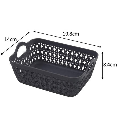Leendines Grey Mini Basket Trays, 12 Packs Desktop Storage Tray Basket