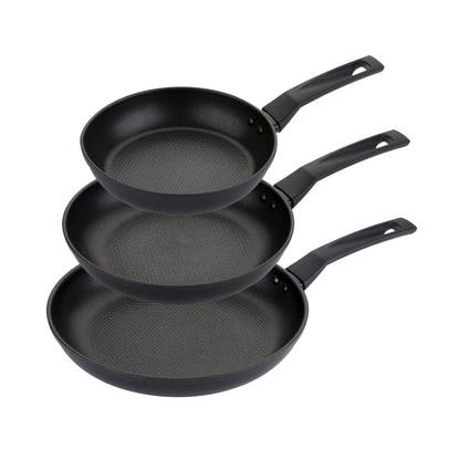 PRESTIGE 9 x Tougher Frying Pan Set Non Stick - Induction Frying Pan Set of 3, 21/25/29cm with Scratch Resistant Non Stick, Stay Cool Easy Grip