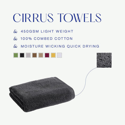 Christy Cirrus Bath Sheets Set | 6 Pieces | 2 Face 2 Hand 2 Bath Sheets | Quick Dry | Super Soft and Fluffy | Lightweight Bathroom Shower Towels