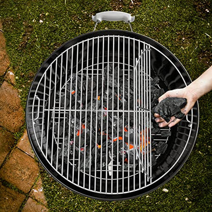 onlyfire Stainless Steel Cooking Grate,BBQ Grill Grate With Single Side Opening with Detachable Handle,for Weber 22-Inch Charcoal Grill