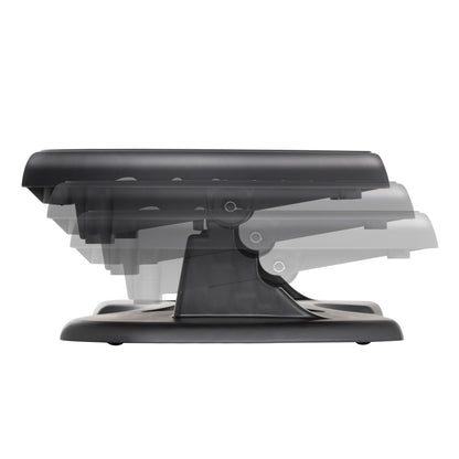 Unilux Nymphea Ergonomic Footrest – Adjustable Height & Tilt, Anti-Slip, Black, 42 x 32 cm