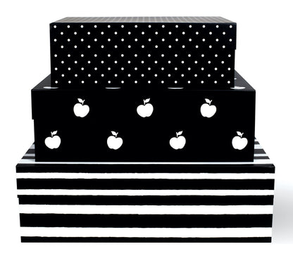 Kate Spade New York Decorative Storage Boxes with Lids, 3 Pack Sturdy Organizer Storage Bins