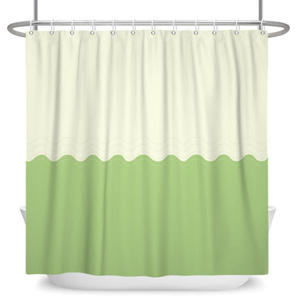 SDOTPMT 41x63inch Pale Yellow Green Bicolourable Shower Curtain Minimalist Theme Bath Curtain Classic Traditional Plain Color Bathtub Curtain for