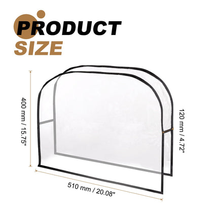 sourcing map Salon Chair Cover, 20" x 16" x 5" Clear Plastic Chair Back Cover Protectors Waterproof Seat Slipcovers for Most Standard Salon