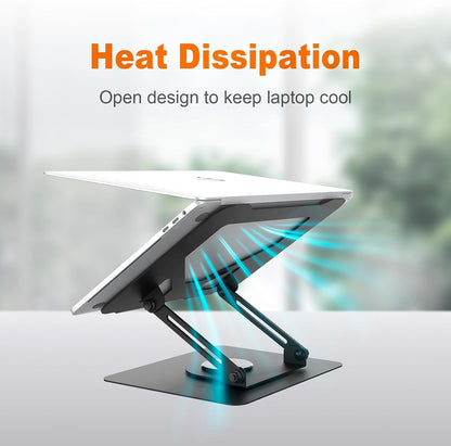 GRIFEMA Laptop Stand for Desk, 360 Swivel Adjustable Height Laptop Stand