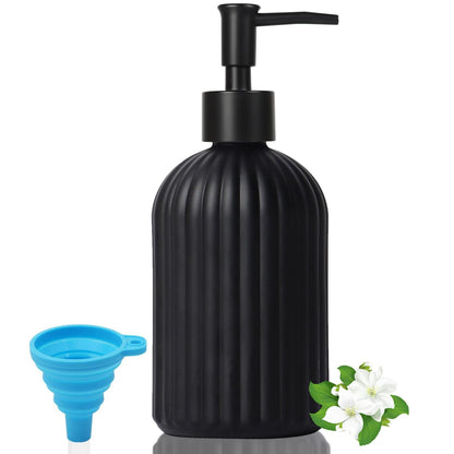 GKSCXEXE 400ml Black Soap Dispenser, Bathroom Hand Soap Dispenser