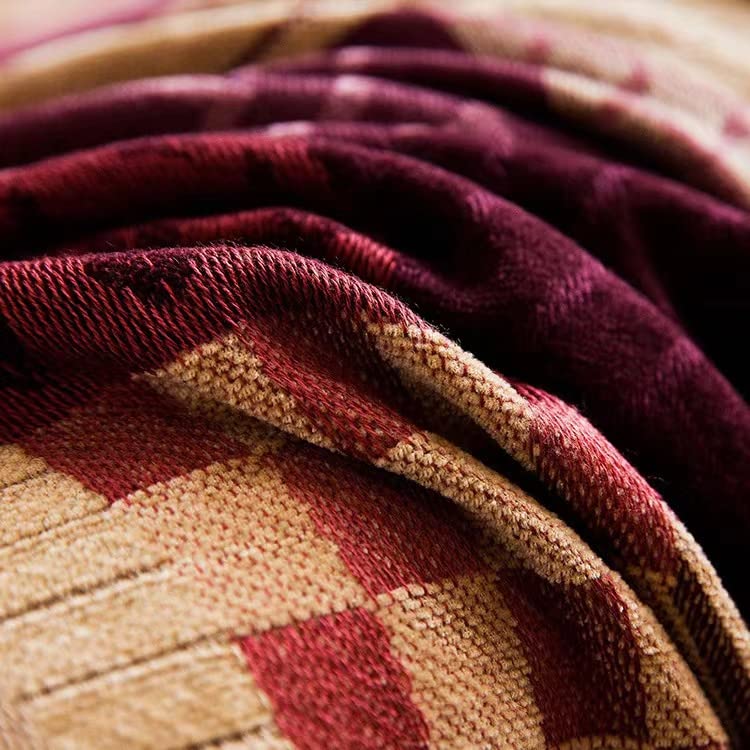 VANJOROY Bohemian Large Patchwork Sofa Bed Throw Blanket with Tassels For 2 3 Seater Settees,100% Chenille Soft Multi-function Throw for Couch