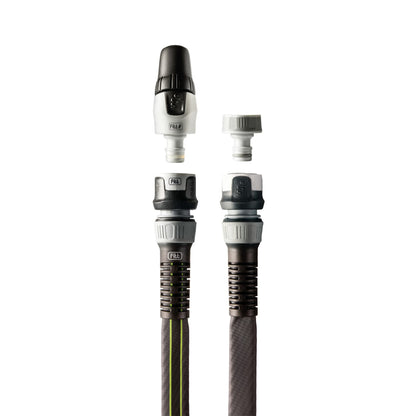 FITT Force 25m, Water Hose for Garden Irrigation, Light, Resistant and Compact, for Intensive Use, with Nozzle, Colour Grey-Lime, -43% CO2e
