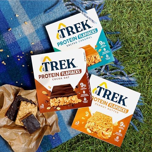 JB's Trek High Protein Flapjack Smooth Lemon - Gluten Free - Plant Based - Vegan Snack - 50g x 36 bars