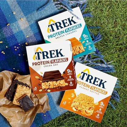 JB's Trek High Protein Flapjack White Chocolate Raspberry - Gluten Free - Plant Based - Vegan Snack - 50g x 36 bars