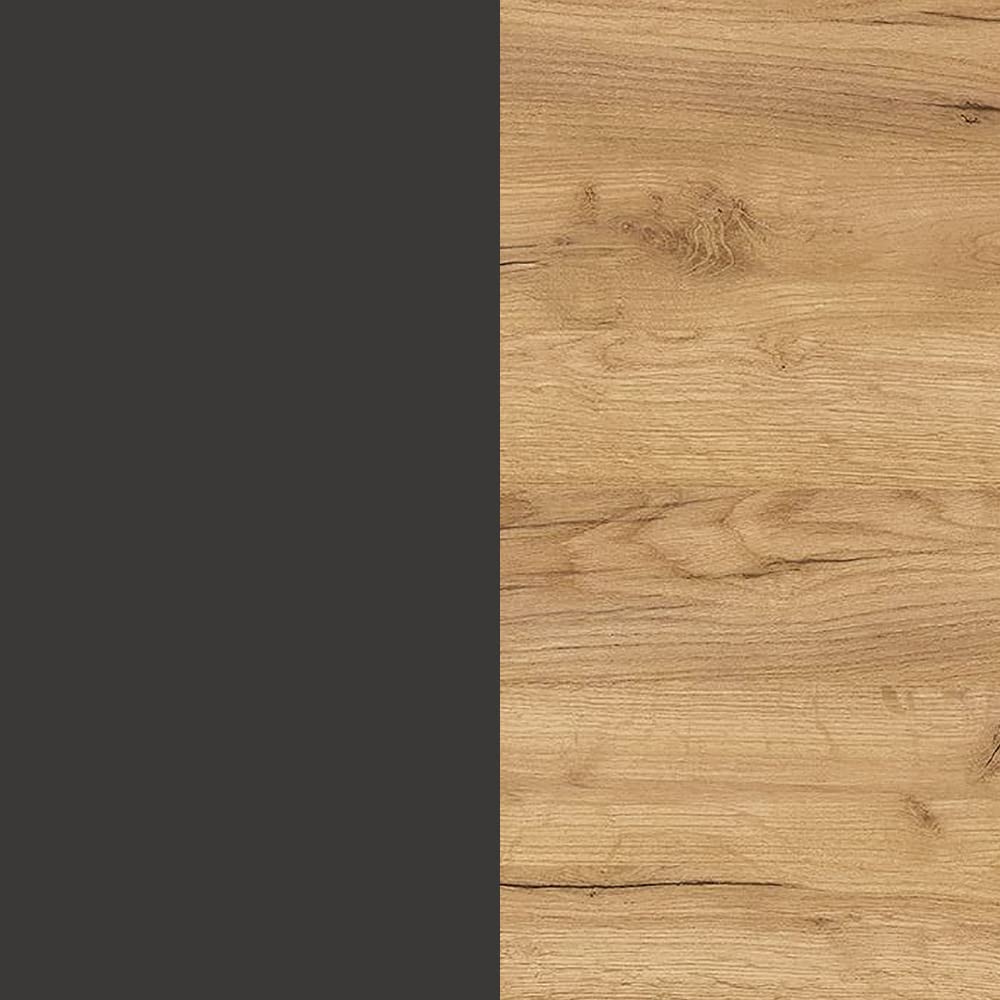 Germania Shoe cabinet 1319-549 GW-Ameca, in graphite/Navarra oak finish, with soft-close doors, 83 x 99 x 22 cm (WxHxD)