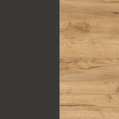 Germania Shoe cabinet 1319-549 GW-Ameca, in graphite/Navarra oak finish, with soft-close doors, 83 x 99 x 22 cm (WxHxD)