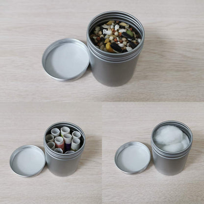 sourcing map 6 Pack 4.4oz Round Aluminum Cans Tin Can Screw Top Metal Lid Containers for Crafts, 130ml