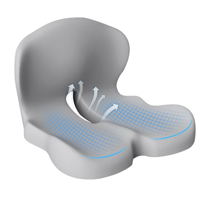 Gresonic Ergonomic Memory Foam Seat Cushion, For Office, Car, Gaming & Dining Chairs, Sciatica, Tailbone & Coccyx Pain Relief