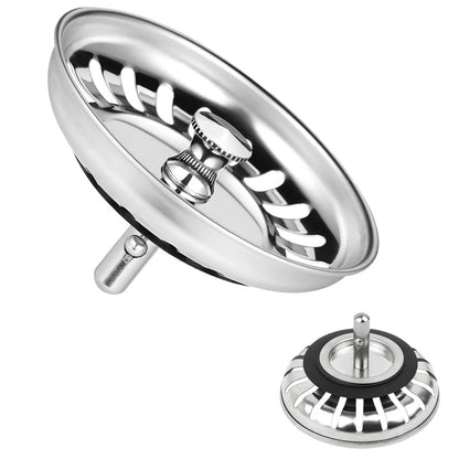 2 Pack Kitchen Sink Strainer, Stainless Steel Sink Plug Replacement, Sink Drain Stopper 3.15 Inch, Hole Diameter 80mm