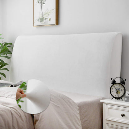 DUJUIKE Headboard Slipcover for full Bed, Stretch Bed Headboard Cover, Dustproof Protector Cover for Linen Tufted Upholstered