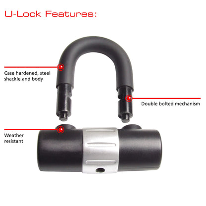 Burg-Wachter Wachter 1.5M Sold Secure Gold Bike Chain, Lock and Ground Anchor Kit Black