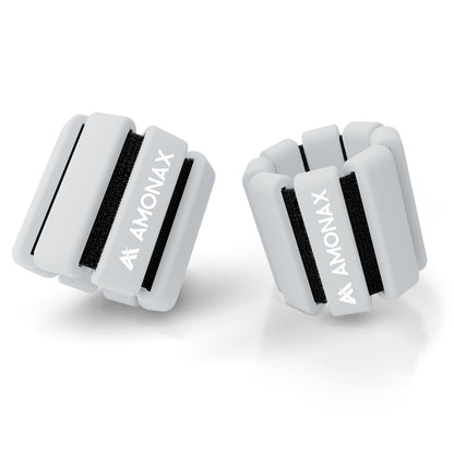 Amonax Adjustable Ankle and Wrist Weights Set, Fitness Leg Weights for Women Men, 2lb Pair for Strength Training, Pilates Weights Running Swimming