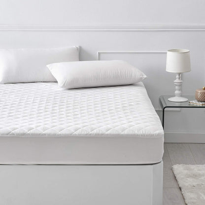 Pikolin Home Padded Mattress Protector, Breathable Letto 150-150 x 190/200 cm Bianco