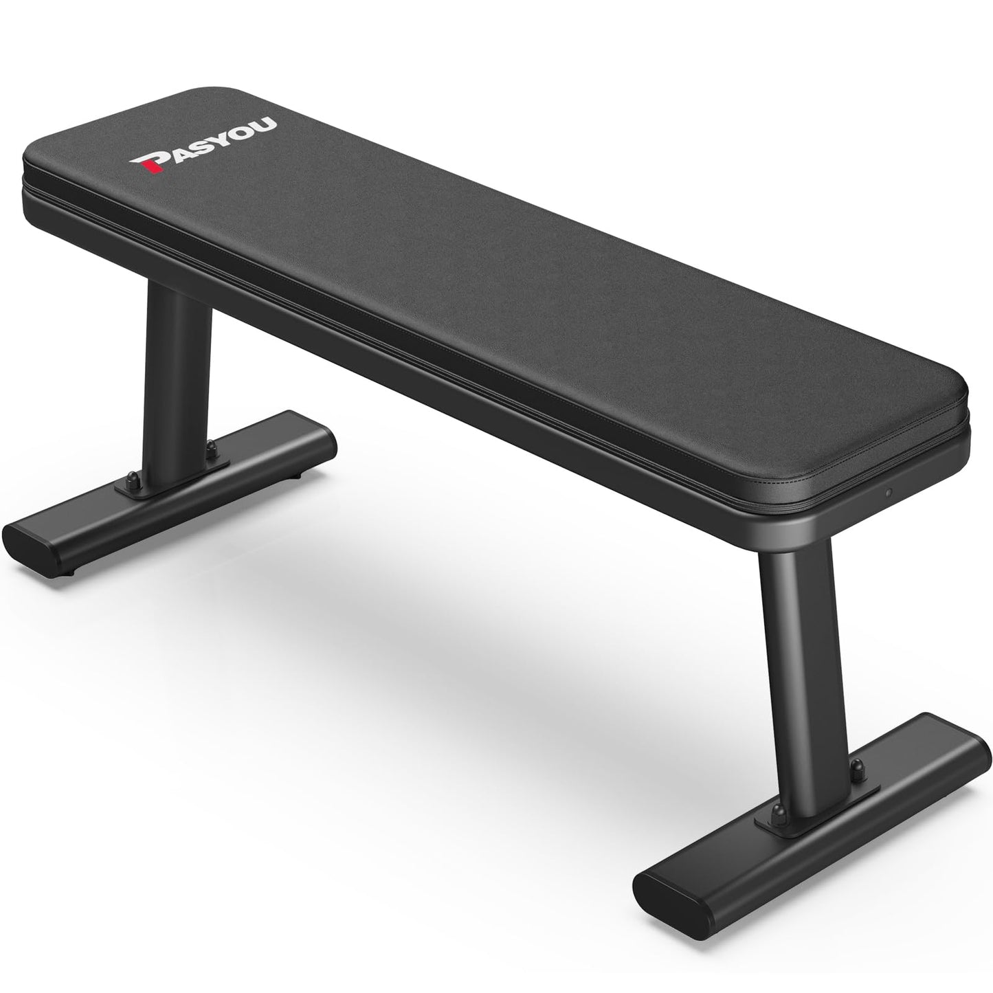 PASYOU PW100 Weight Bench, Heavy Duty Workout Bench with Max Load 660KG, 90MM Thickness Pad & Adjustable Foot Caps, Weight Bench for Home Gym Weight