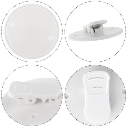 Clever Accessories Pack of 6 Shower Curtain Clips - 2 Inch Splash Guard, Windproof Protection, White