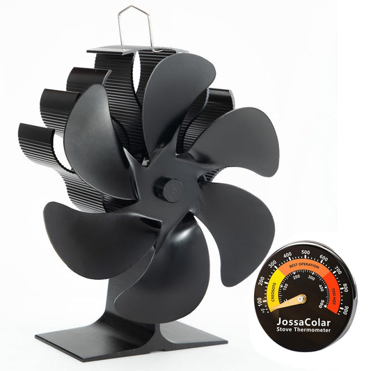 JossaColar Log Burner Fan Silent Operation | 6-Blade Stove Fans Log Burners | Wood Burner Fans Heat Powered | Fan for Wood Burning Stove | Fireplace
