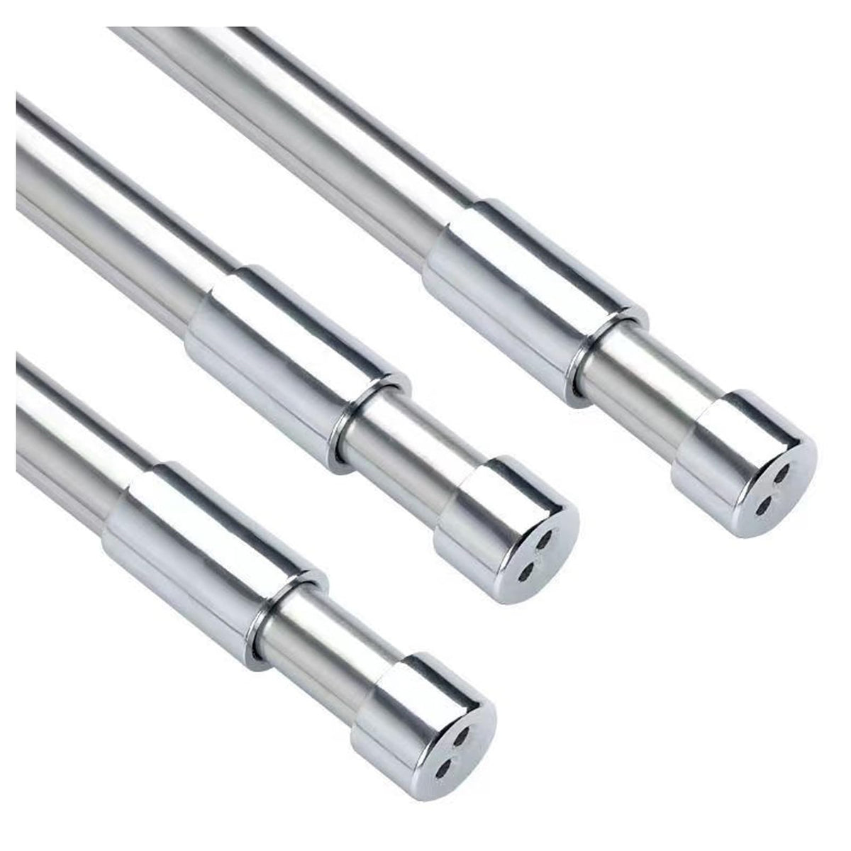 GSHUR 60-95cm Extendable Wardrobe Rail, Stainless Steel Clothes Rail Pole with Screws, Adjustable Wardrobe Rail for Wardrobe, Shower, Balcony, Windows