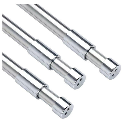 GSHUR 60-95cm Extendable Wardrobe Rail, Stainless Steel Clothes Rail Pole with Screws, Adjustable Wardrobe Rail for Wardrobe, Shower, Balcony, Windows