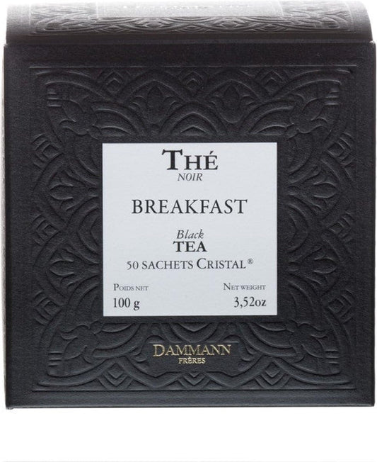 Dammann Breakfast Tea Cristal Teabags (Pack of 1, Total 50 Teabags)