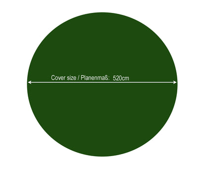 QUICK STAR Winter Swimming Pool Cover Round 180g/m? for Poolsize 420-460cm (15ft) Tarpaulin dimension ? 520cm Green