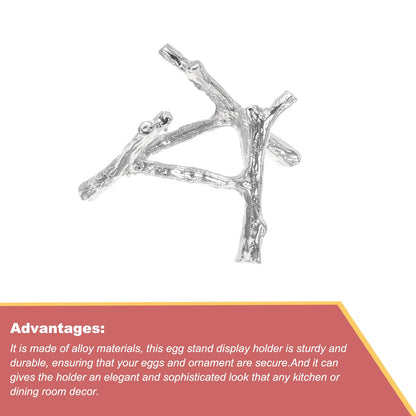 sourcing map Alloy Crystal Ball Display Holder Egg Sphere Stand Decoration Stand White K Modern Simplicity for Home