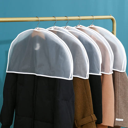 10Pack Shoulder Covers Clothing Hanger Covers for Clothes Plastic Garment Bags for Closet Storage Suit, Coats, Jackets, Dress Closet Storage