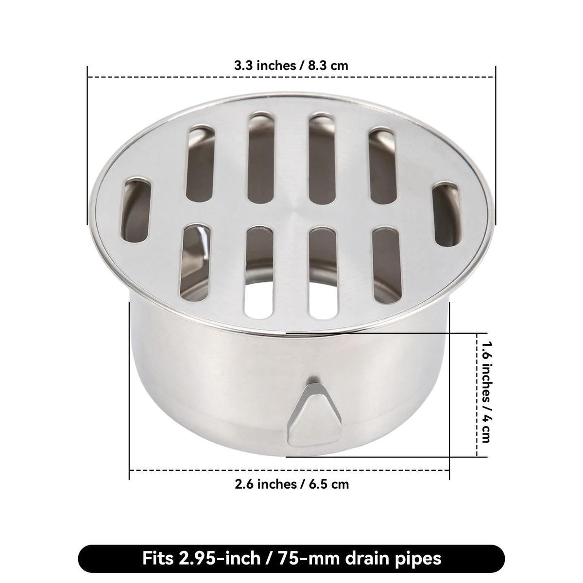 Removable Floor Drain Cover for Outdoor Balcony Yard (75 Flat)