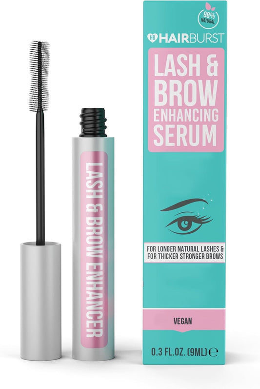 HAIR BURST Eyelash Growth Serum - Promotes Fuller Lashes & Brows, Reduces Inflammation, Enhances Glossy Appearance, Moisturizes with Castor Oil,