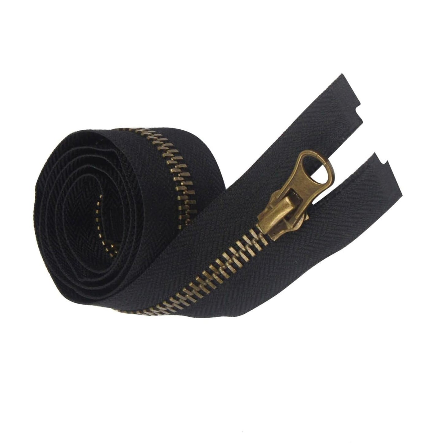 txuzong Zip 65 cm, 26" #8 Metal Zip, Brass Zippers for Jackets, Zips, Separable, for Backpacks, Jackets, Coats