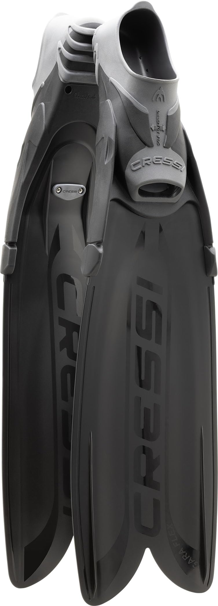 CRESSI Gara Turbo Flex Fins Black 46/47 - Unisex Lightweight Reactive High Performance Fins Gara System with Interchangeable Blades for Diving, Apnea,