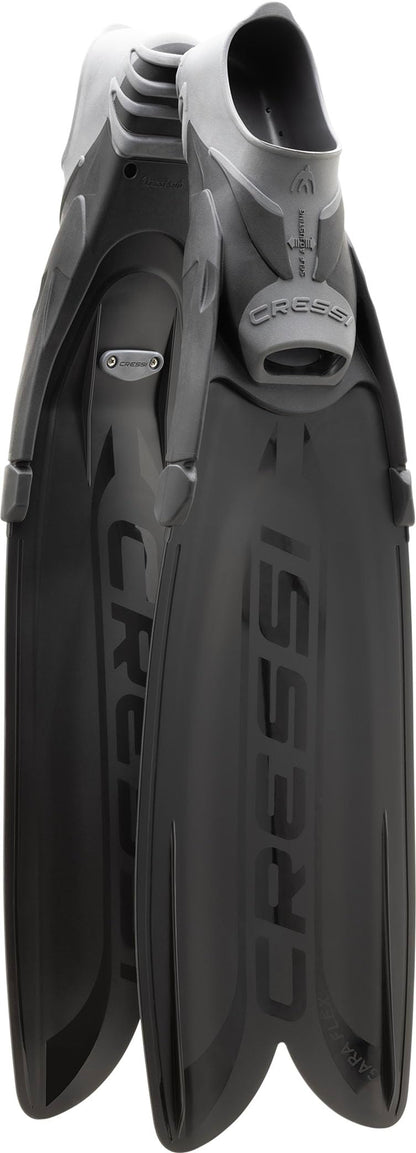 CRESSI Gara Turbo Flex Fins Black 46/47 - Unisex Lightweight Reactive High Performance Fins Gara System with Interchangeable Blades for Diving, Apnea,