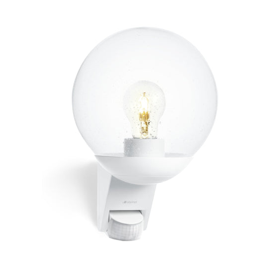 Steinel L 585 S Outdoor Wall Light White, 180 Motion Sensor, 10 m Reach, Maximum 60 W Light Bulb (Not Included), E27 Fitting