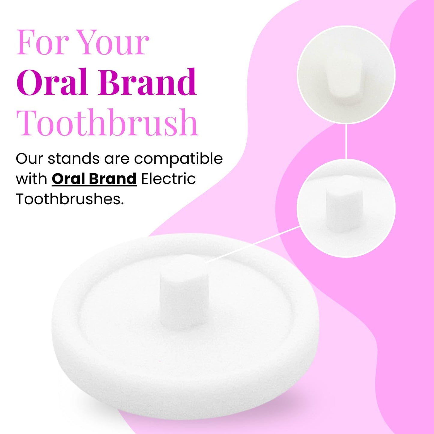 Oral Care Brand Electric Toothbrush Stand & Drip Tray (White, Single)