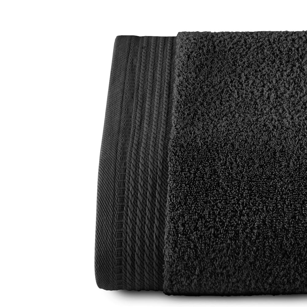 Top Towel - Premium - Large Bath Towels - Bath Towels - 1 Shower Towels - 70 x 140 cm - 100% Cotton - 600 g - Black