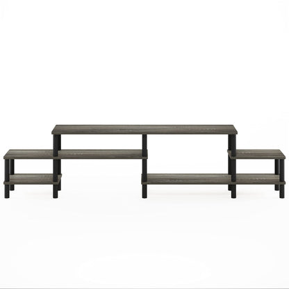 Furinno TURN-N-TUBE TV Stand, Grand Entertainment Center, TV Console for TV up to 55 Inch, for Living Room, Bedroom, French Oak