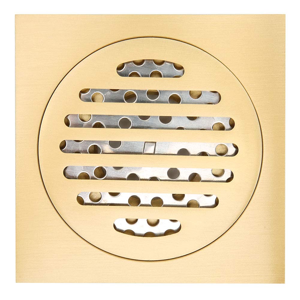 Brass Square Anti-odor Drain Double Filter