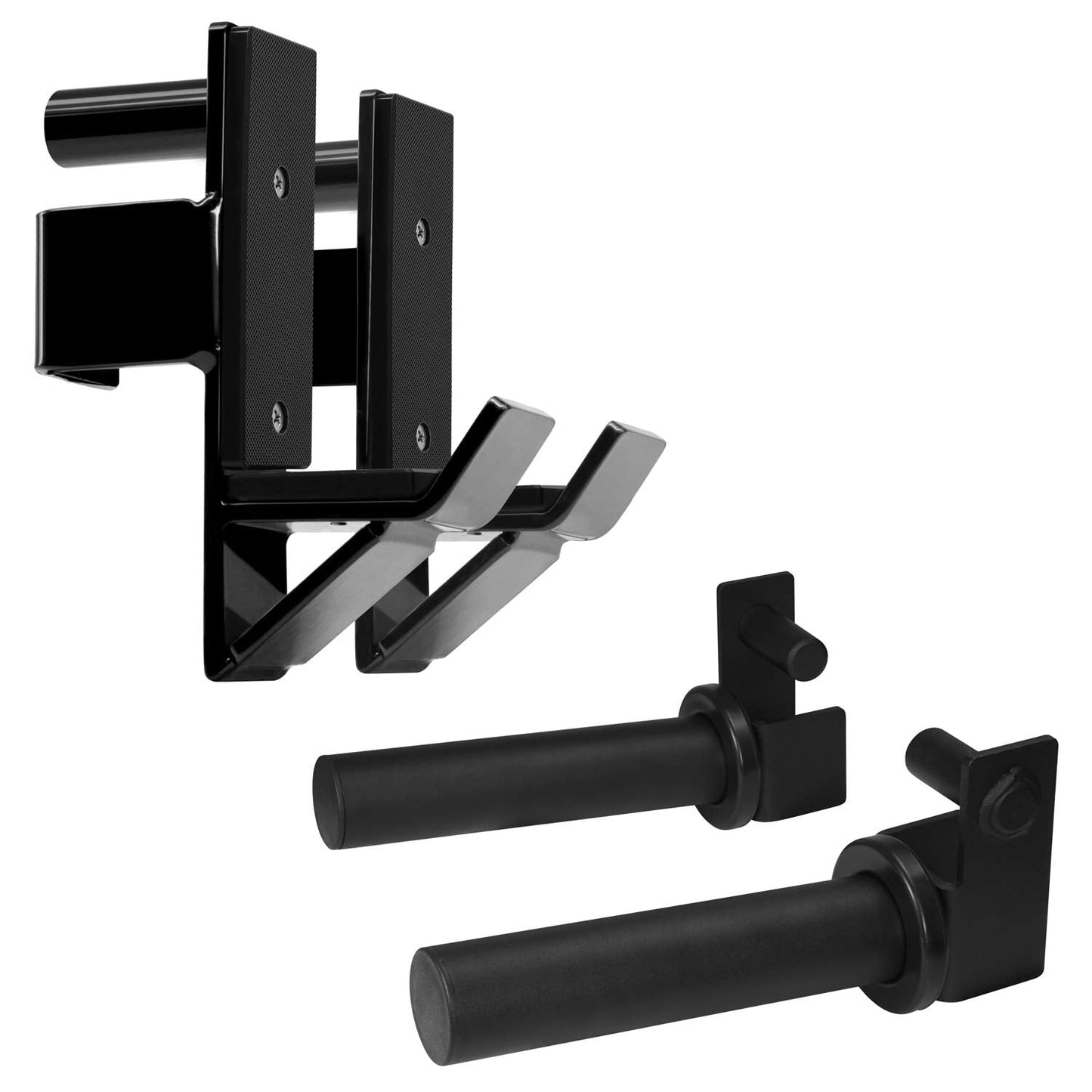 Yes4All Steel J Hooks Squat Rack 2x2/3x3 with Protective UHMW Pad - Power Rack Attachments Barbell Holder for Home Gym