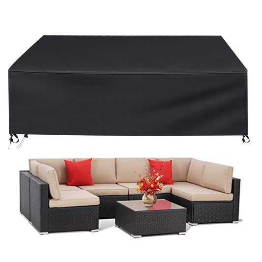 Garden Furniture Covers Waterproof Outdoor - 280 x 204 x 106cm Rectangular Rattan Patio Furniture Cover - Heavy Duty Large Protective Cover for