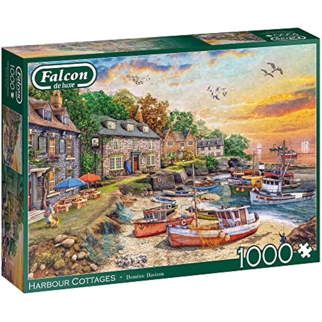 Jumbo, Falcon de luxe - Harbour Cottage, Jigsaw Puzzles for Adults, 1000 piece