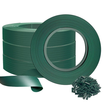 VOUNOT? PVC Privacy Strips Garden Privacy Fence Screen 300m x 4.7cm Double Rod Mats with 600 Clips for Deck, Patio, Balcony, Green