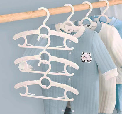 GencuoGencuoirir20 Pieces of White Retractable Non-Slip Adjustable Multifunctional Children's Hanger，Baby Hangers, for Newborn Clothes