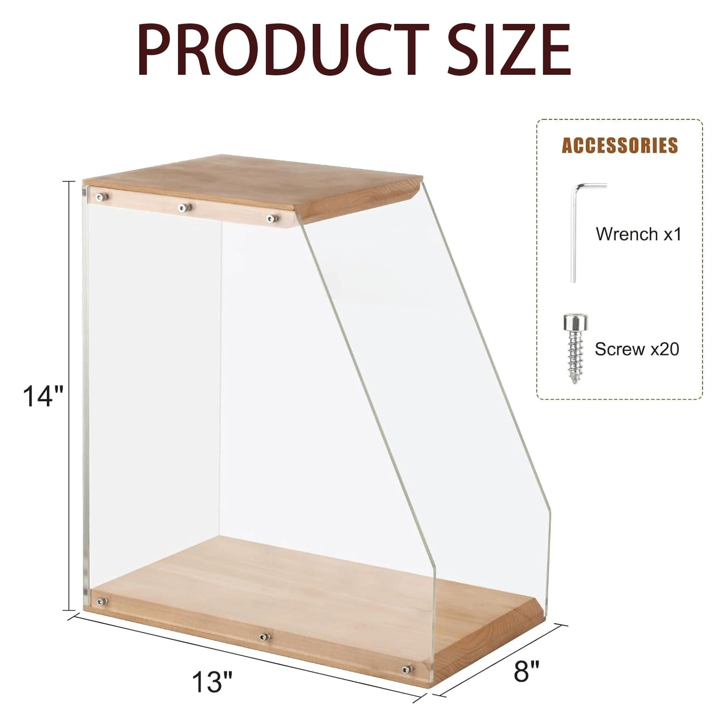 Vinyl Record Storage,Vinyl Organizer for Albums Audio,Wooden Base holder Stand Display，Record Stand for Modern Home Office Desktop Easy to Assemble