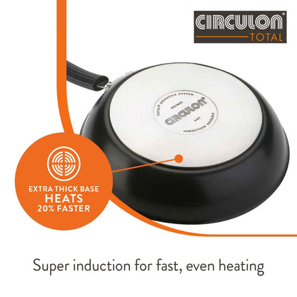 Circulon Total Hard Anodised Stirfry W/Hh 30Cm, Black